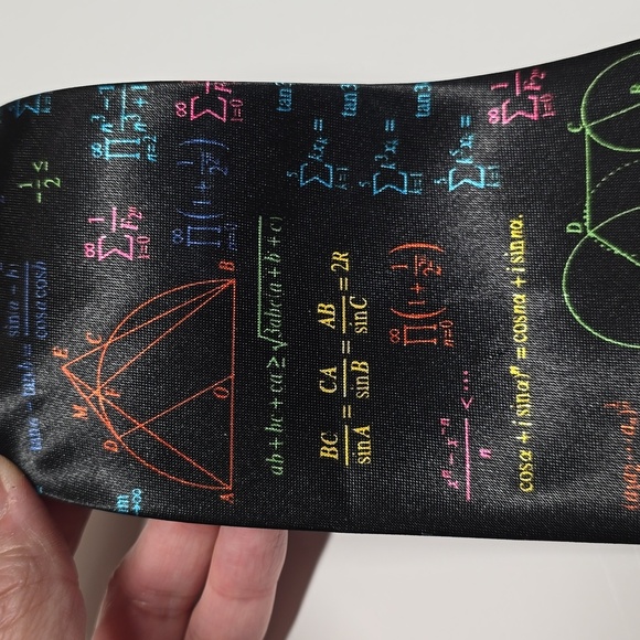 {American Mathematics Competitors} Men's Mathematical Equations Black Tie - Picture 4 of 6